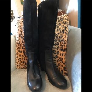 Clark’s 9 leather & suede black knee high boots